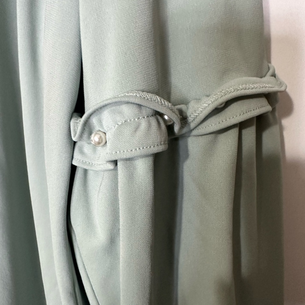 Karl Lagerfeld Blouse with Fake Pearl Decor Sz L - Picture 3 of 6